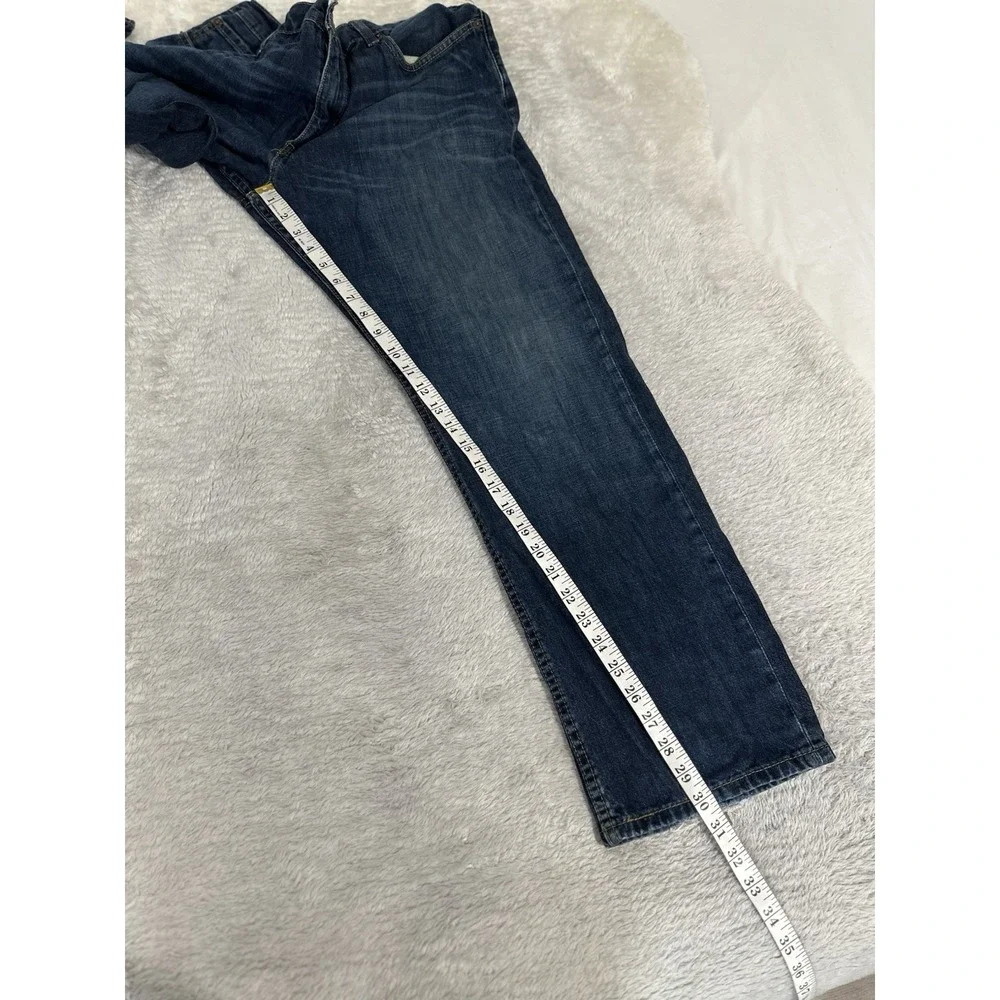 Levi's‎ 514 Mens Slim Straight Denim Blue Jeans Pants Size 36x30 Distressed